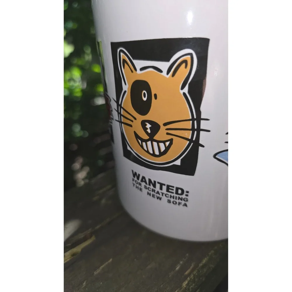 Signature Housewares Mug Shots Cat Canister Jar Riviera Van Beers Clamp Lid